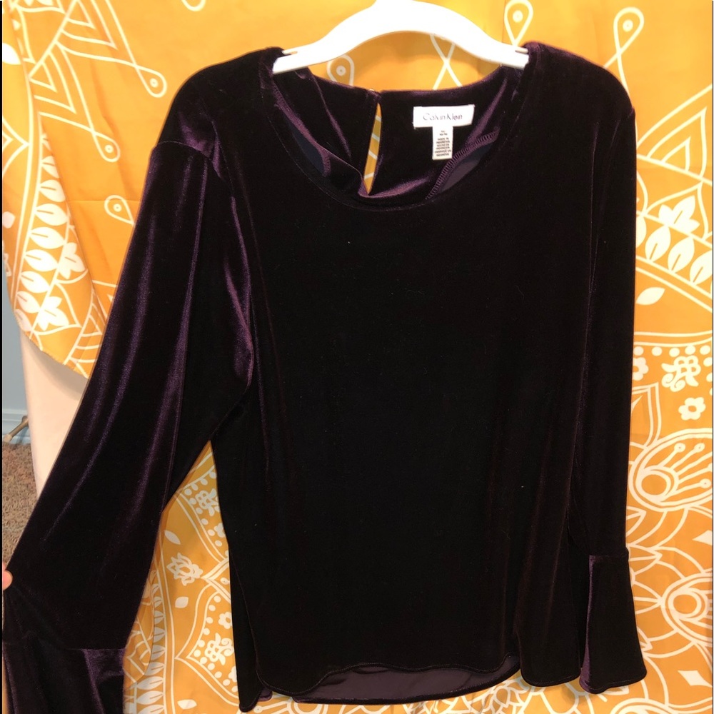 velvet purple blouse